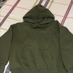 Purple Men's Crewneck Sweater - Olive Green